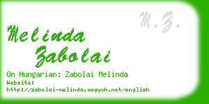 melinda zabolai business card